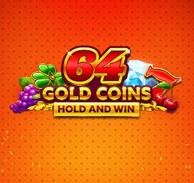 64 Gold Coins Hold and win logo