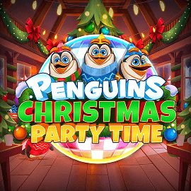 Penguins Christmas Party Time logo