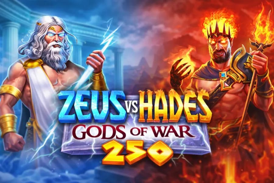 Zeus vs Hades Gods of War 250 logo